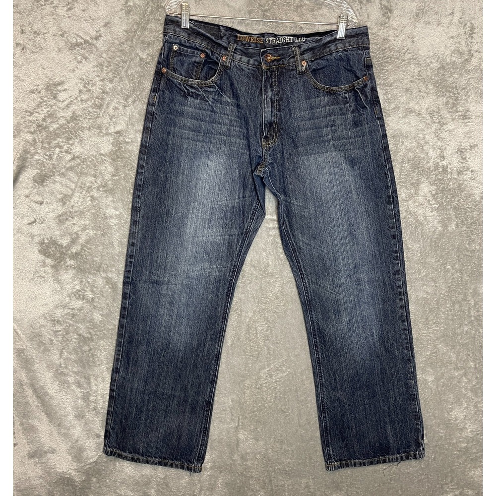 Urban Pipeline Men 90s Y2K Skater Low Rise Relaxed Baggy Loose Denim Jean 35x32*